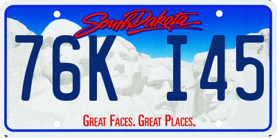 SD license plate 76KI45