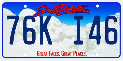 SD license plate 76KI46