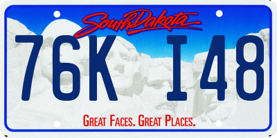 SD license plate 76KI48