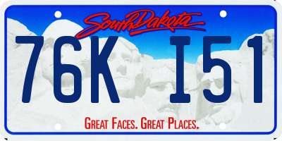 SD license plate 76KI51