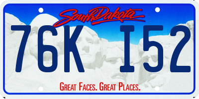 SD license plate 76KI52