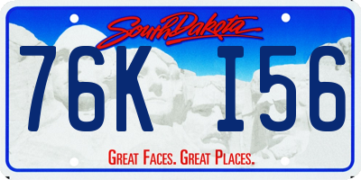 SD license plate 76KI56