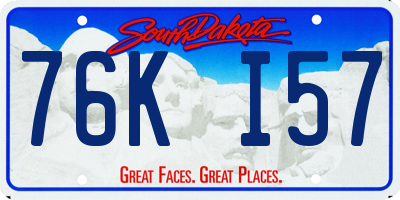 SD license plate 76KI57