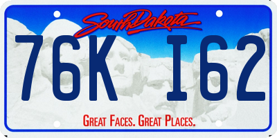 SD license plate 76KI62