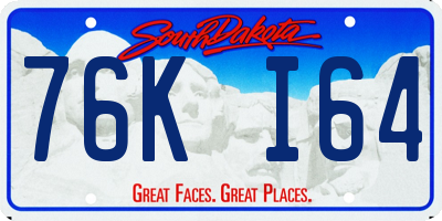 SD license plate 76KI64