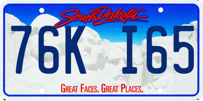 SD license plate 76KI65