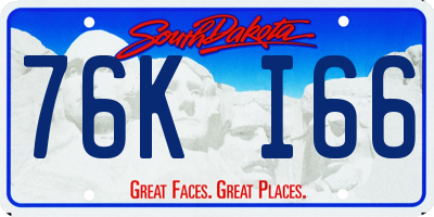 SD license plate 76KI66