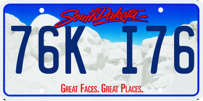SD license plate 76KI76