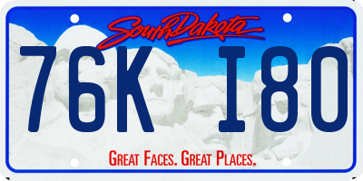 SD license plate 76KI80