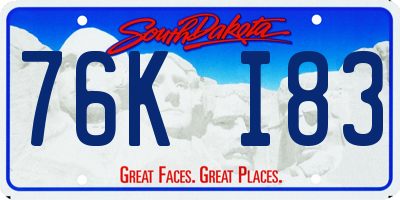 SD license plate 76KI83
