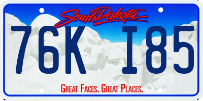 SD license plate 76KI85