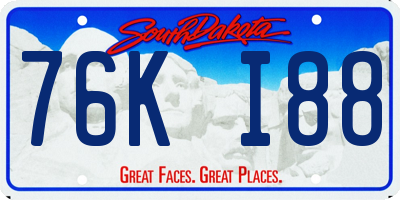 SD license plate 76KI88