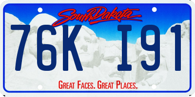 SD license plate 76KI91