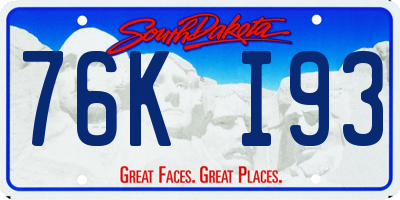 SD license plate 76KI93