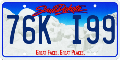 SD license plate 76KI99