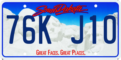 SD license plate 76KJ10