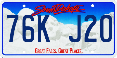 SD license plate 76KJ20