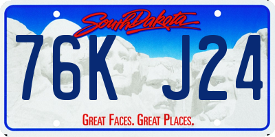 SD license plate 76KJ24