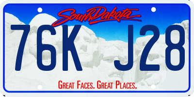 SD license plate 76KJ28