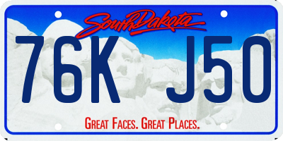 SD license plate 76KJ50