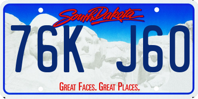 SD license plate 76KJ60