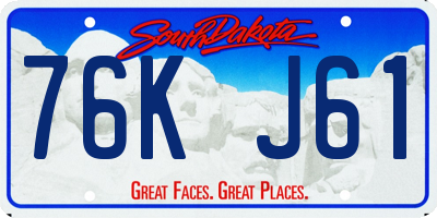 SD license plate 76KJ61