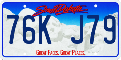 SD license plate 76KJ79