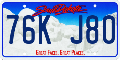 SD license plate 76KJ80