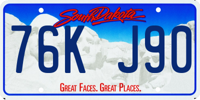 SD license plate 76KJ90