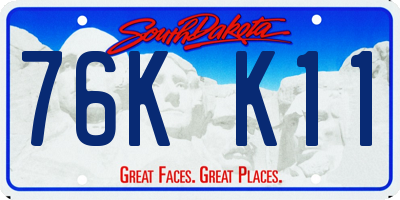SD license plate 76KK11