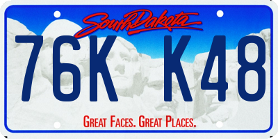 SD license plate 76KK48