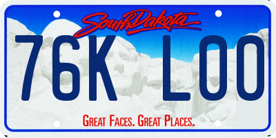 SD license plate 76KL00