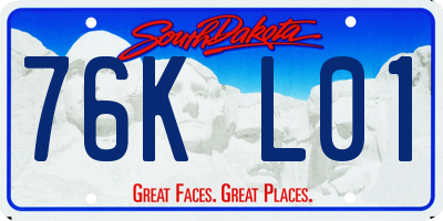 SD license plate 76KL01