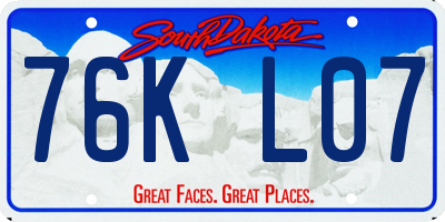 SD license plate 76KL07