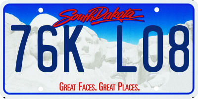 SD license plate 76KL08