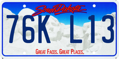 SD license plate 76KL13