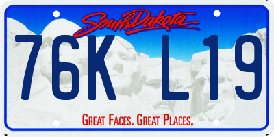 SD license plate 76KL19