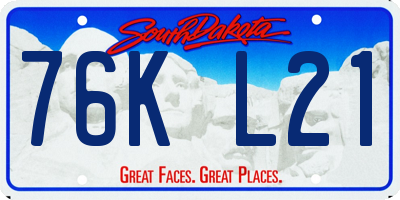 SD license plate 76KL21