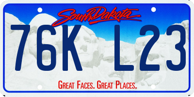 SD license plate 76KL23