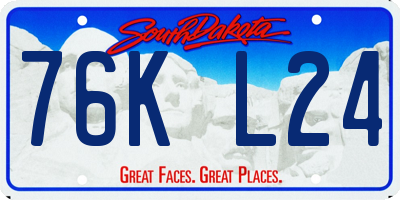 SD license plate 76KL24