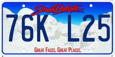SD license plate 76KL25
