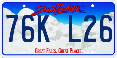 SD license plate 76KL26