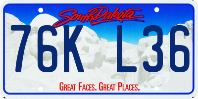 SD license plate 76KL36