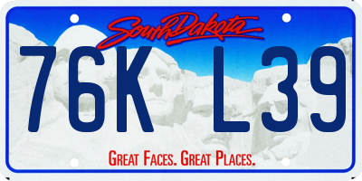 SD license plate 76KL39
