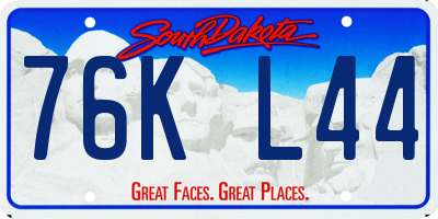 SD license plate 76KL44