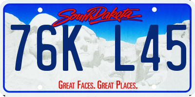 SD license plate 76KL45