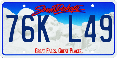 SD license plate 76KL49