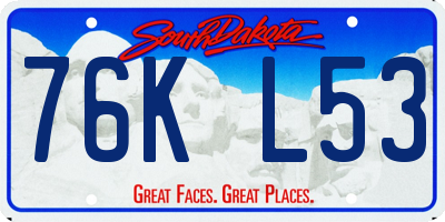 SD license plate 76KL53