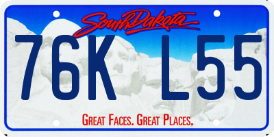 SD license plate 76KL55