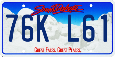 SD license plate 76KL61